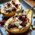 Baked Pears Feta Honey Cranberries