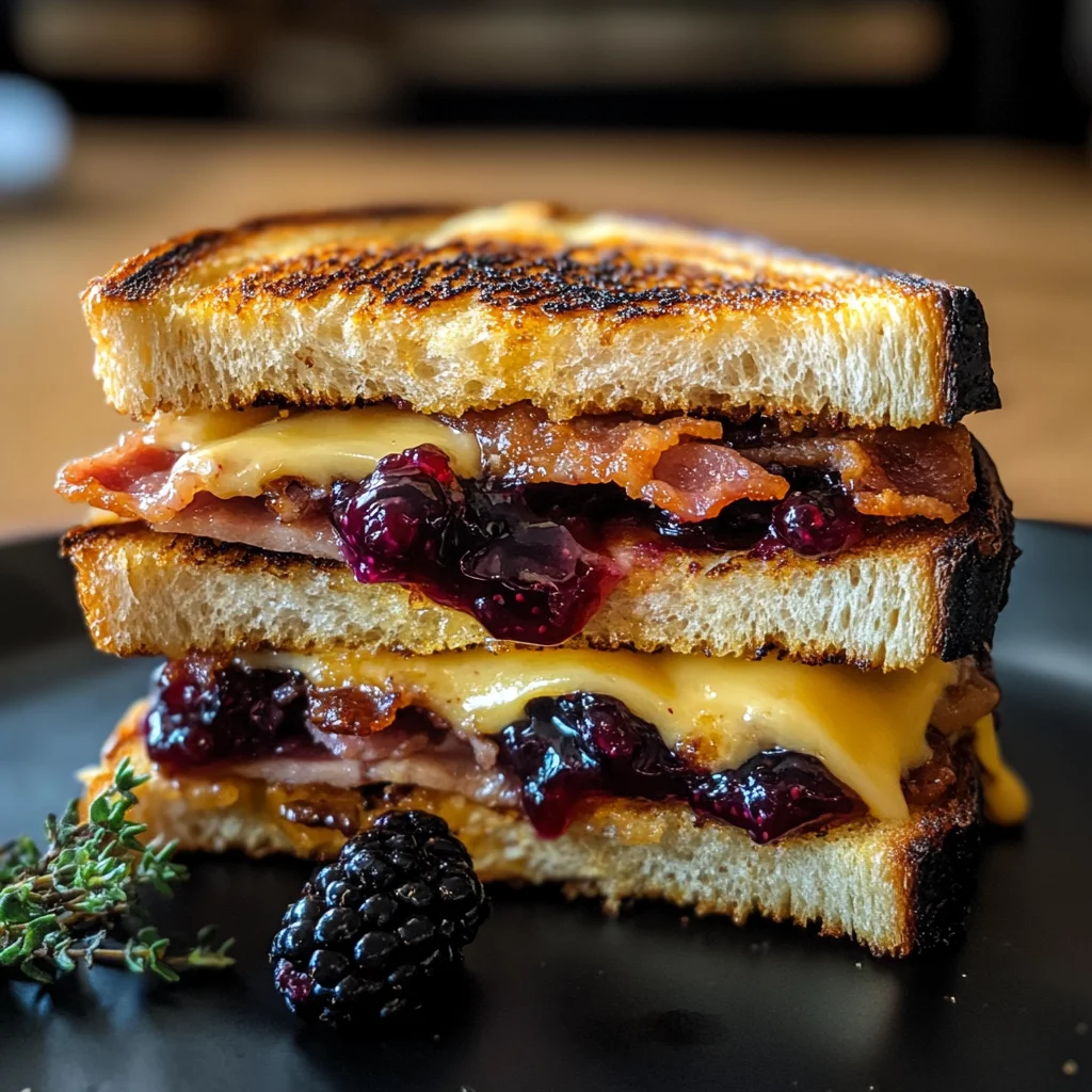 Blackberry Turkey Bacon Grilled Cheese