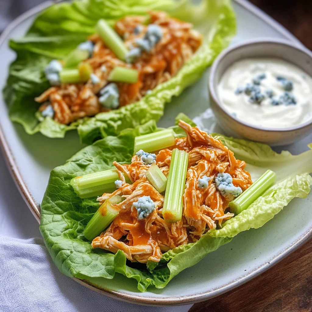 Buffalo Chicken Lettuce Wraps