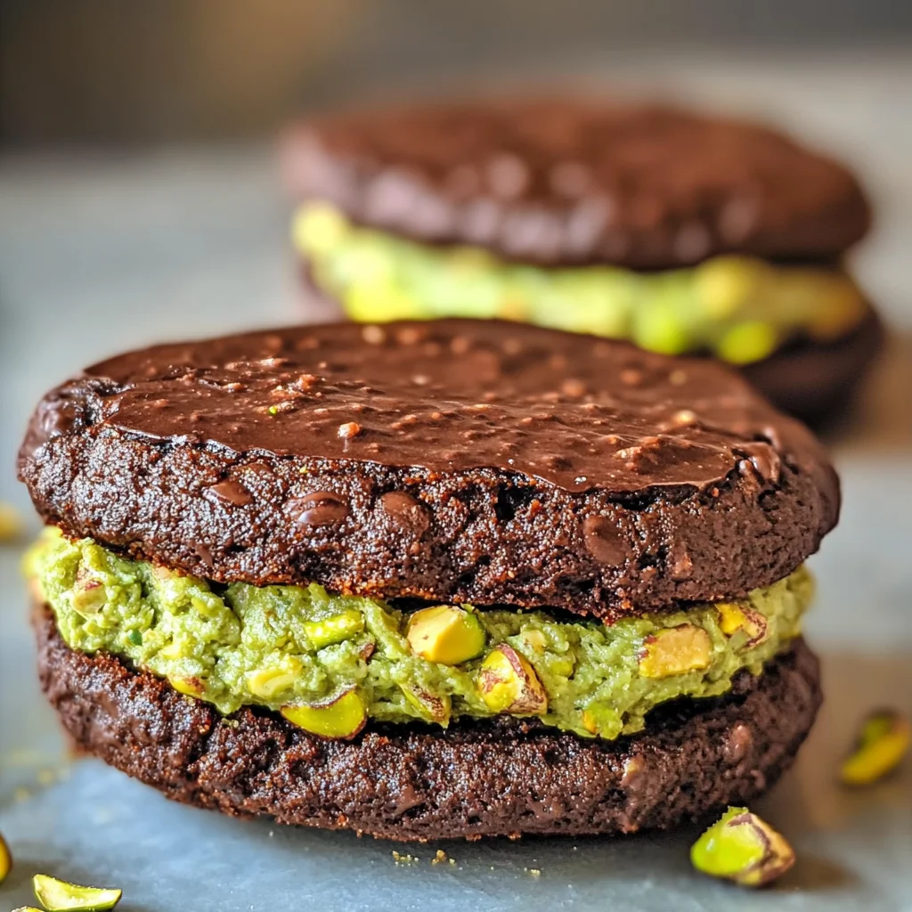 Chocolate-Pistachio Sandwich Cookies