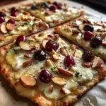 Crispy Flatbread with Brie, Cranberries & Toasted Almonds