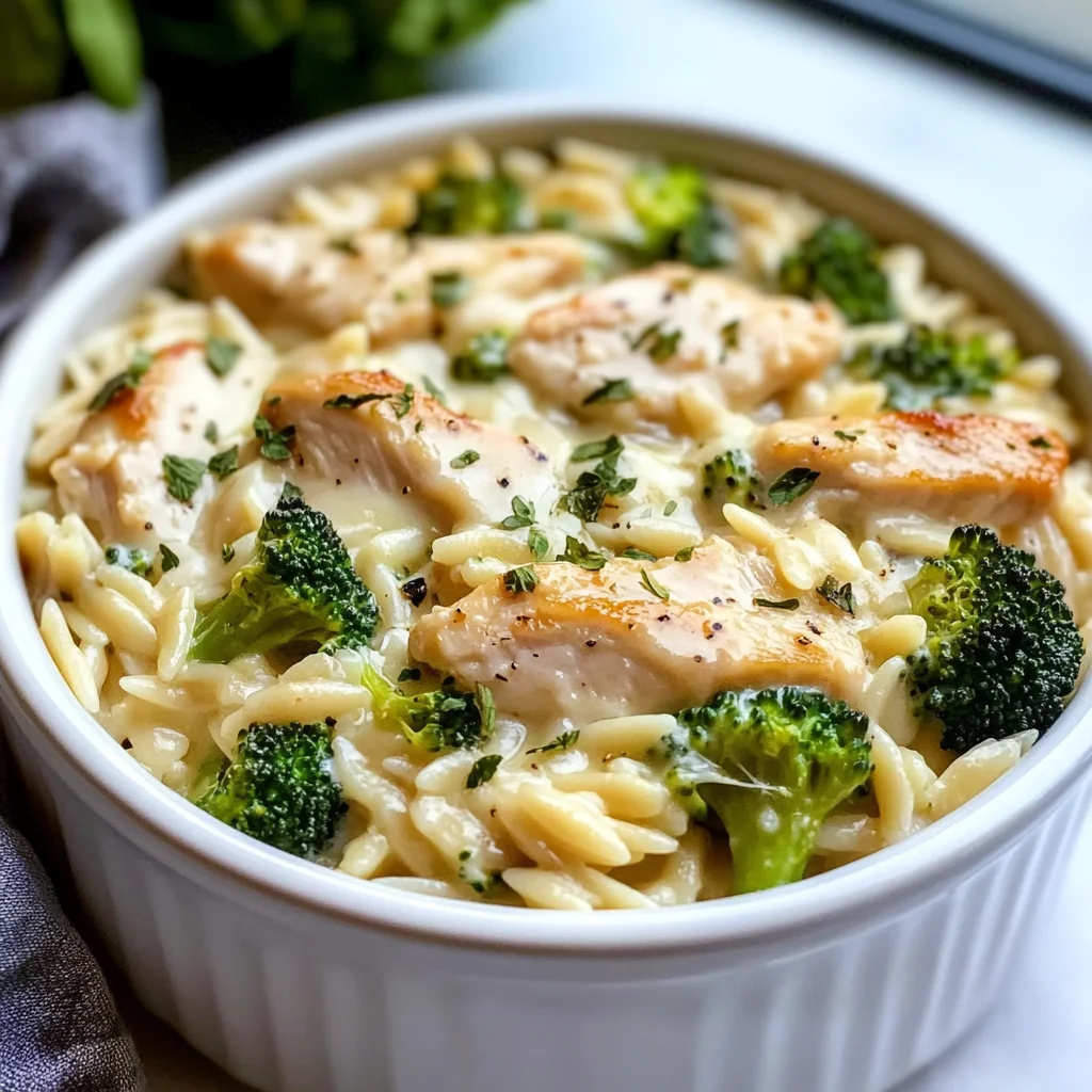 Easy Chicken and Broccoli Orzo
