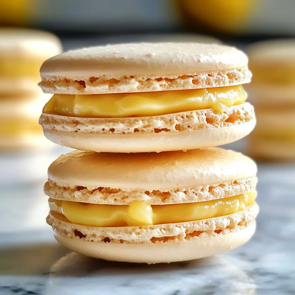 Easy Lemon Meringue Pie Macarons - theamazingfood