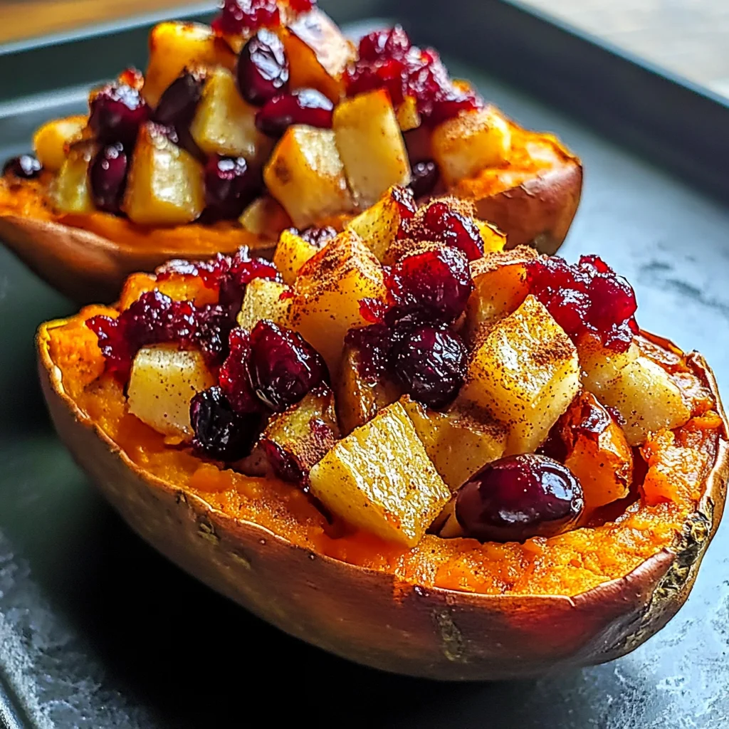 Indulge in Cranberry Apple Twice-Baked Sweet Potatoes This Fall!