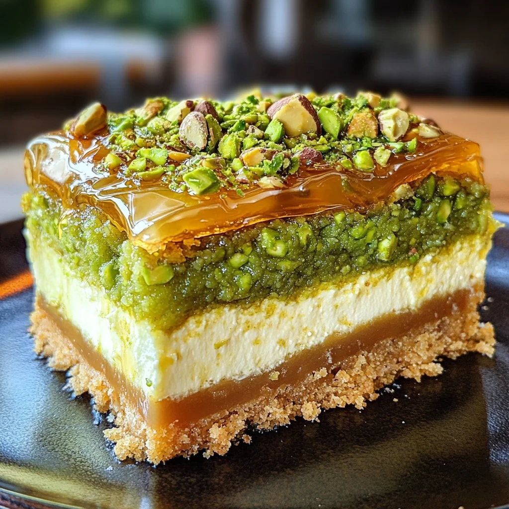 Baklava Pistachio Cheesecake