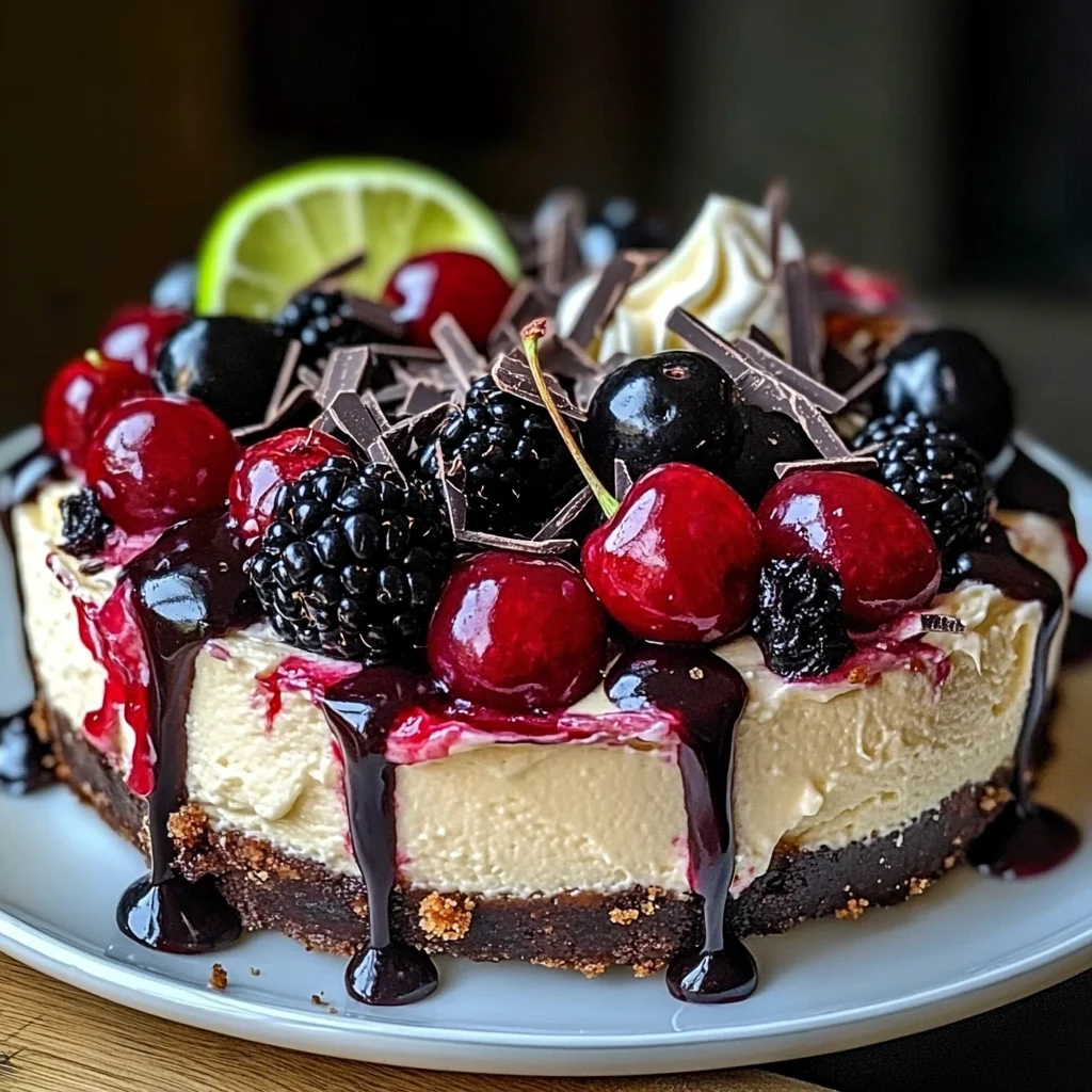Bourbon Biscuit Cherry Cheesecake Tart