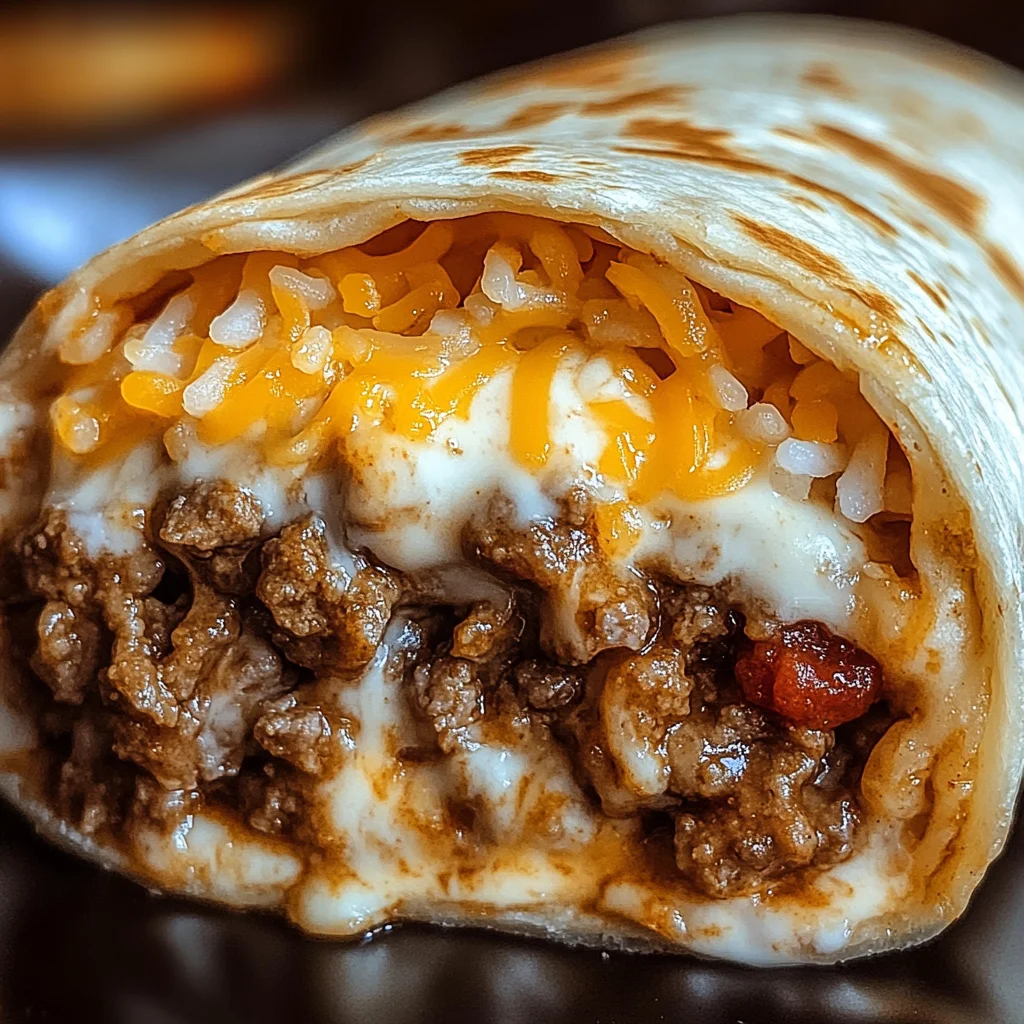 Cheesy Beef Taco Burritos