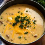 Cheesy Beef and Potato Soup