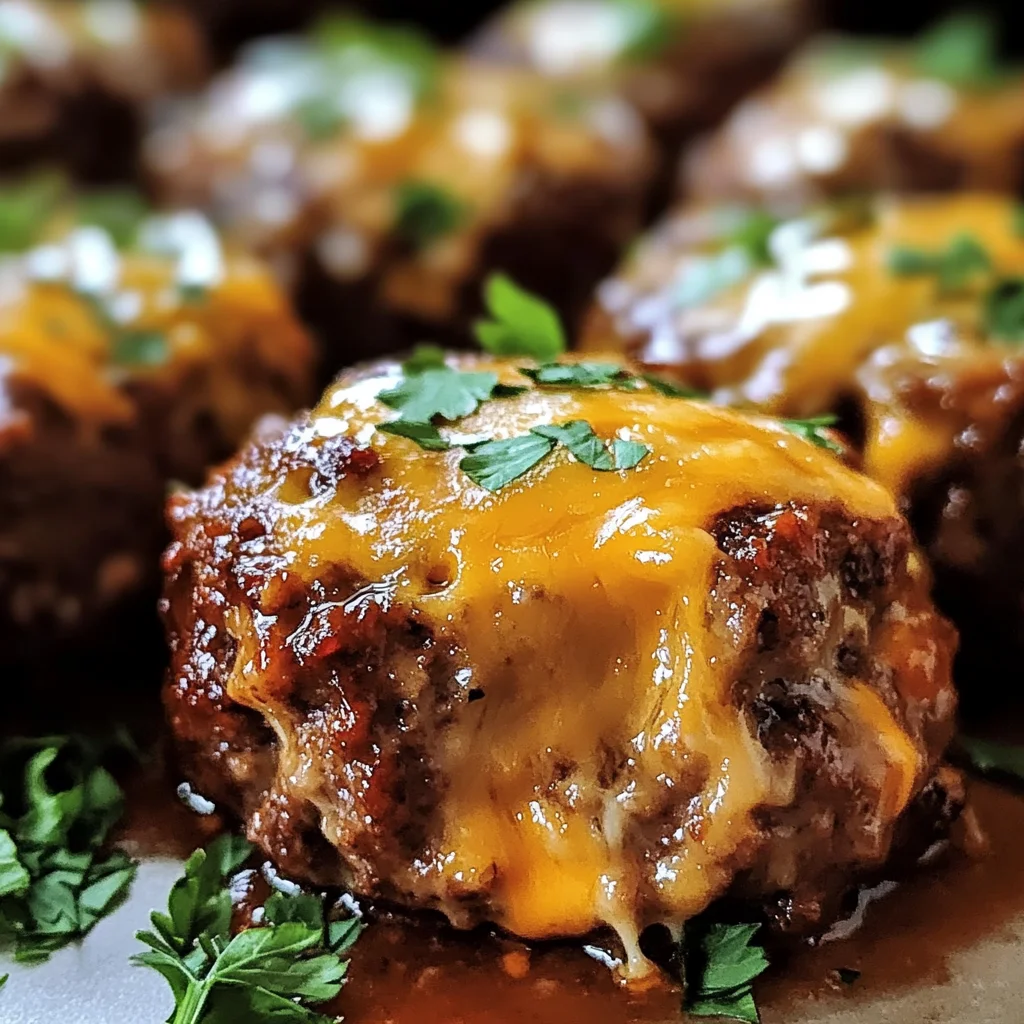 Cheesy Stuffed Meatloaf Bites