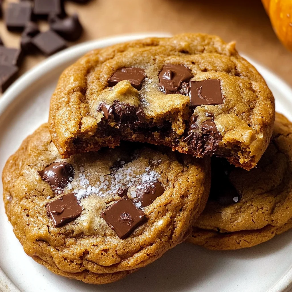 Chewy Pumpkin Chocolate Chip Cookies