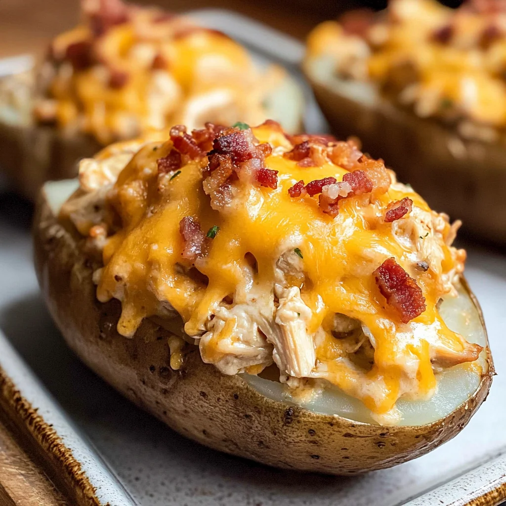 Crack Chicken Stuffed Baked Potatoes