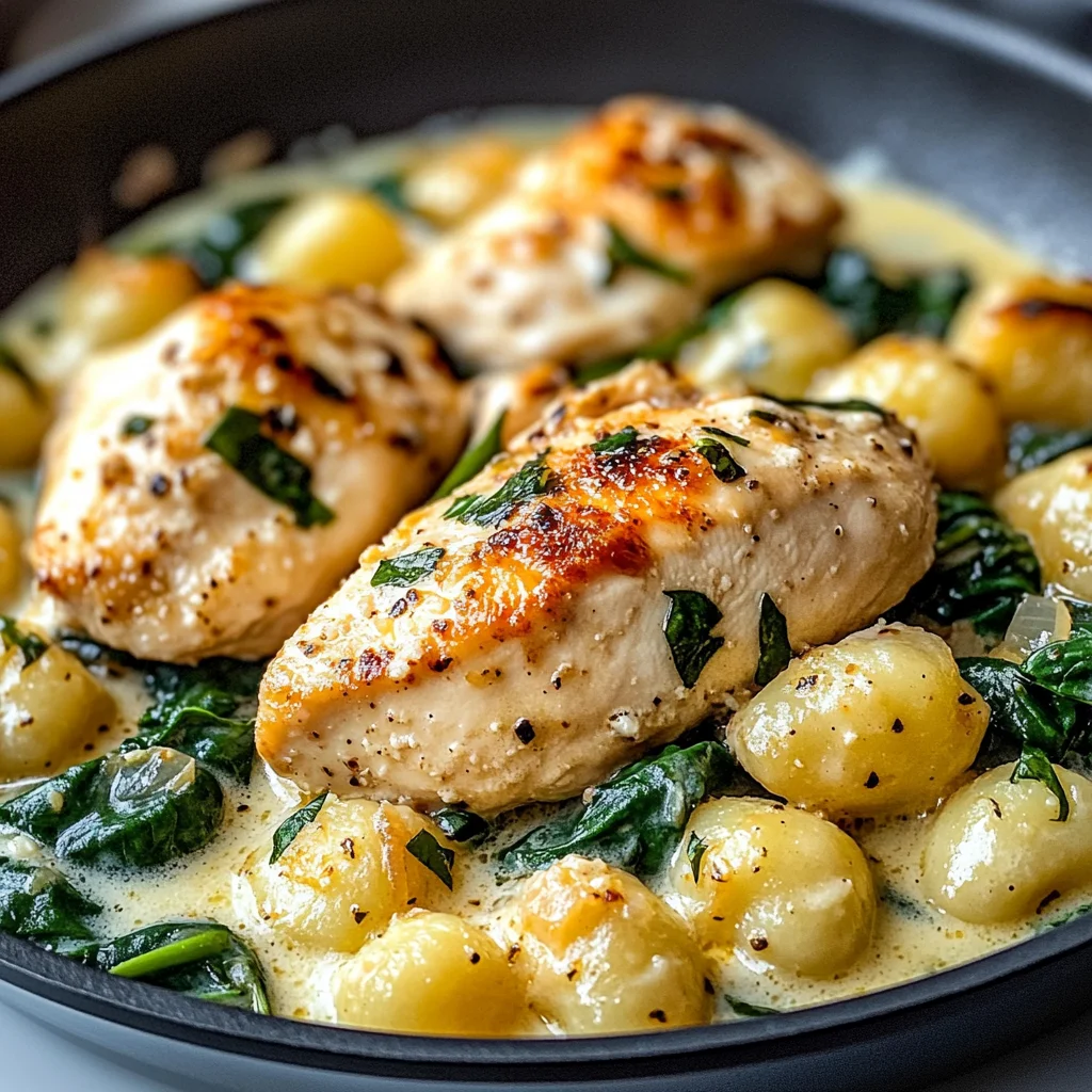 Creamy Garlic Chicken Gnocchi Skillet