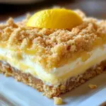 Creamy Lemon Cheesecake Crumb Bars Recipe