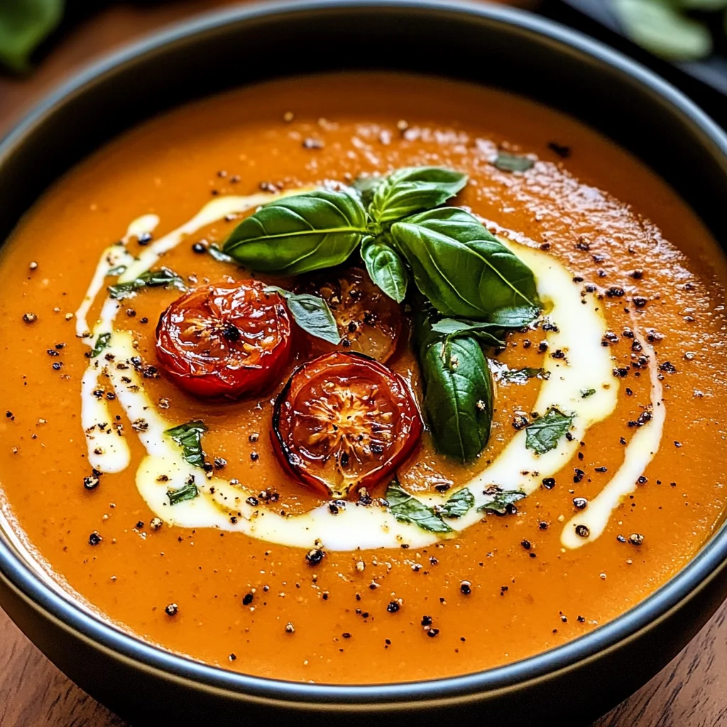 Creamy Roasted Garlic Tomato Soup