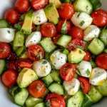Easy Cucumber Mozzarella Salad