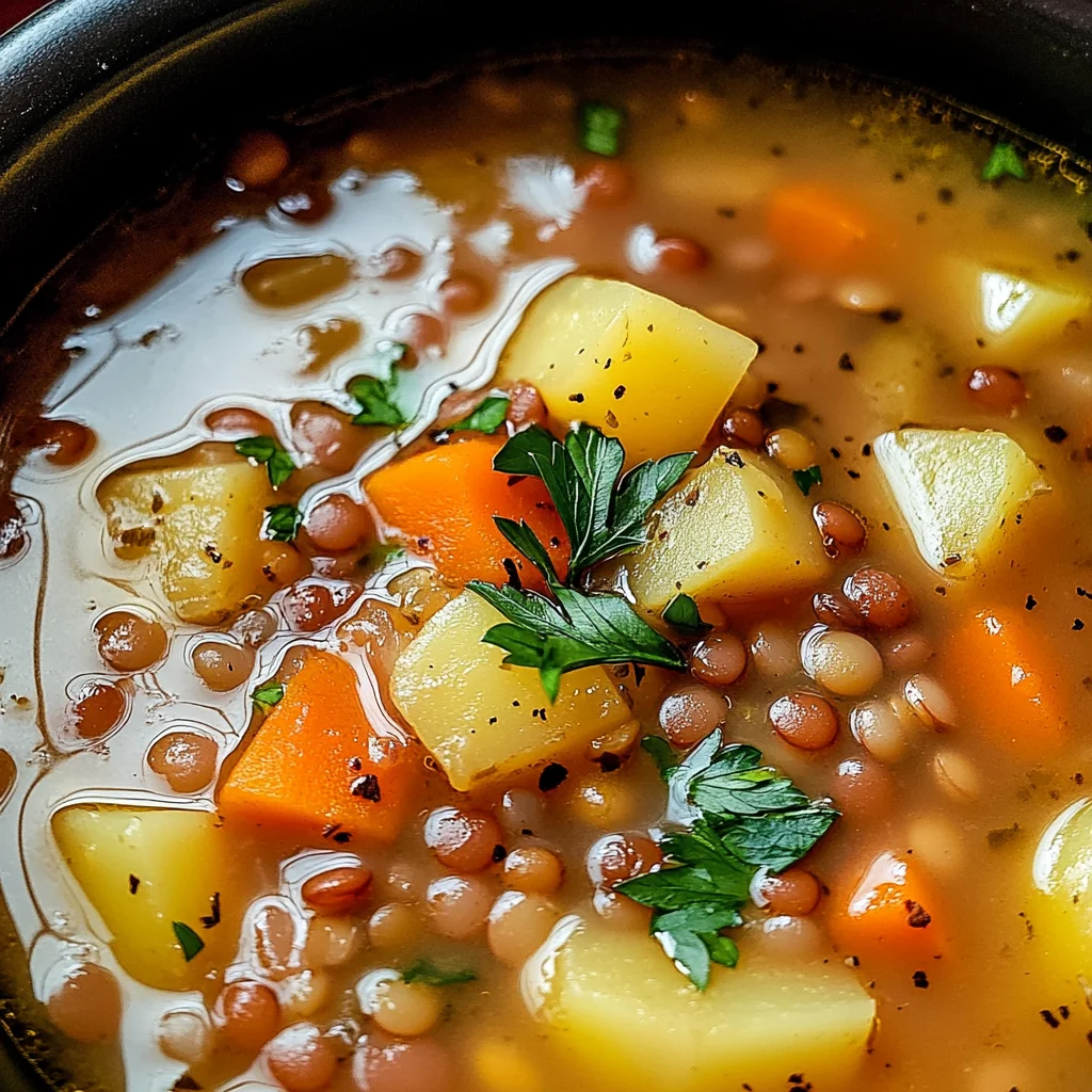 Hearty Lentil and Potato Soup
