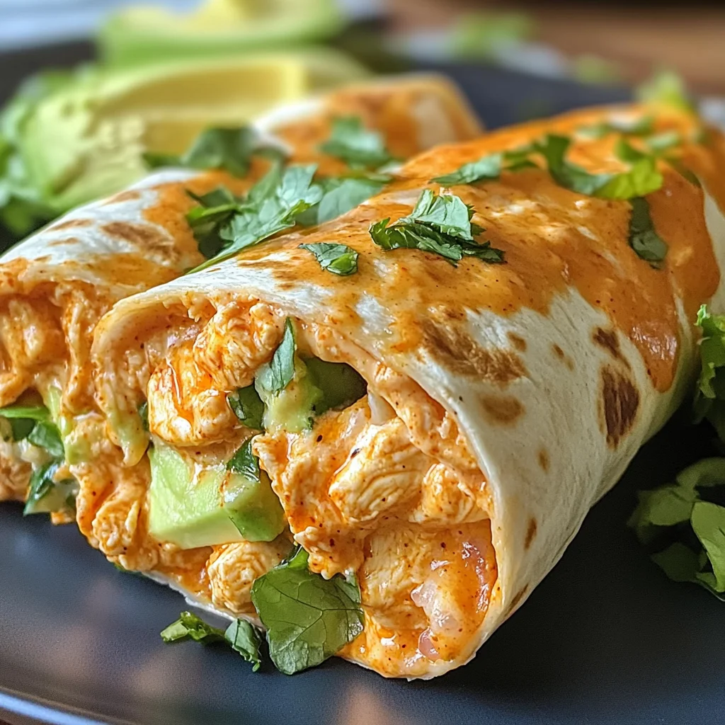 High Protein Low Calorie Cheesy Buffalo Chicken Burritos