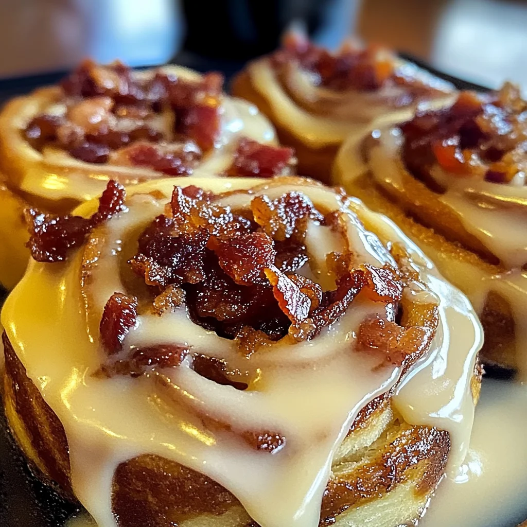 Indulge in Maple Turkey Bacon Cinnamon Rolls for a Sweet Treat!