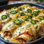 Jalapeño Popper Cheesy Chicken Enchiladas : Creamy, Spicy, and Irresistibly Flavorful!