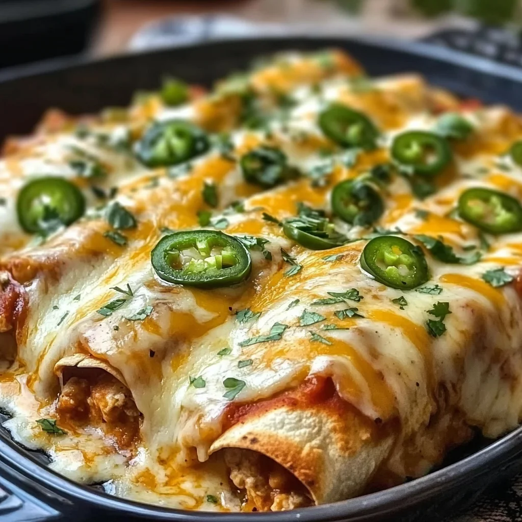 Jalapeño Popper Cheesy Chicken Enchiladas : Creamy, Spicy, and Irresistibly Flavorful!
