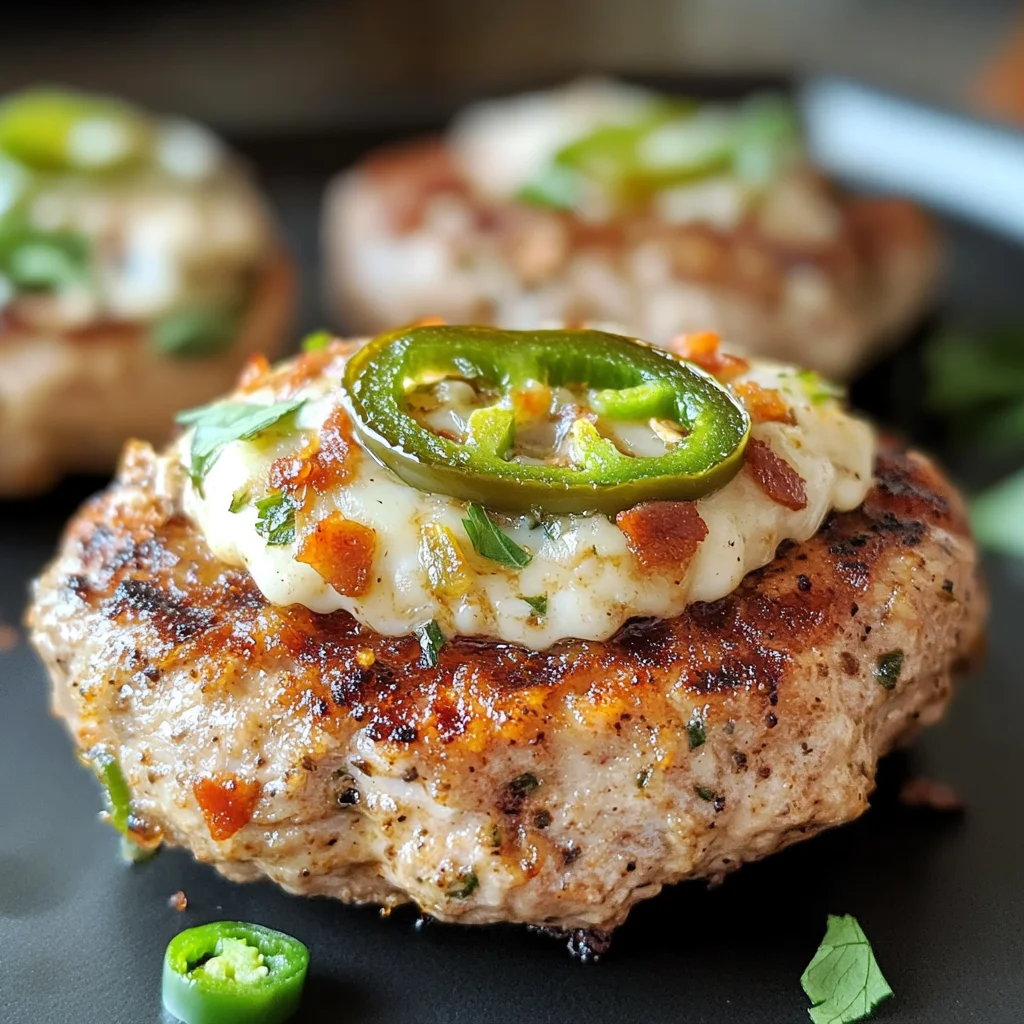 Jalapeño Popper Turkey Burgers