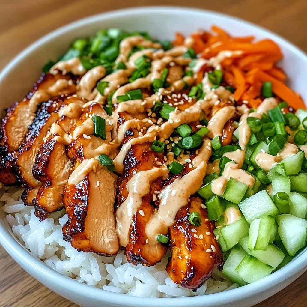 Korean BBQ Chicken Bowls with Gochujang Cream Sauce Awaits!