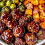 Korean BBQ Meatballs and Vegetables