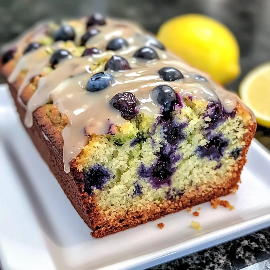 Moist Blueberry Zucchini Bread with a Lemon Glaze - Alrightwithme