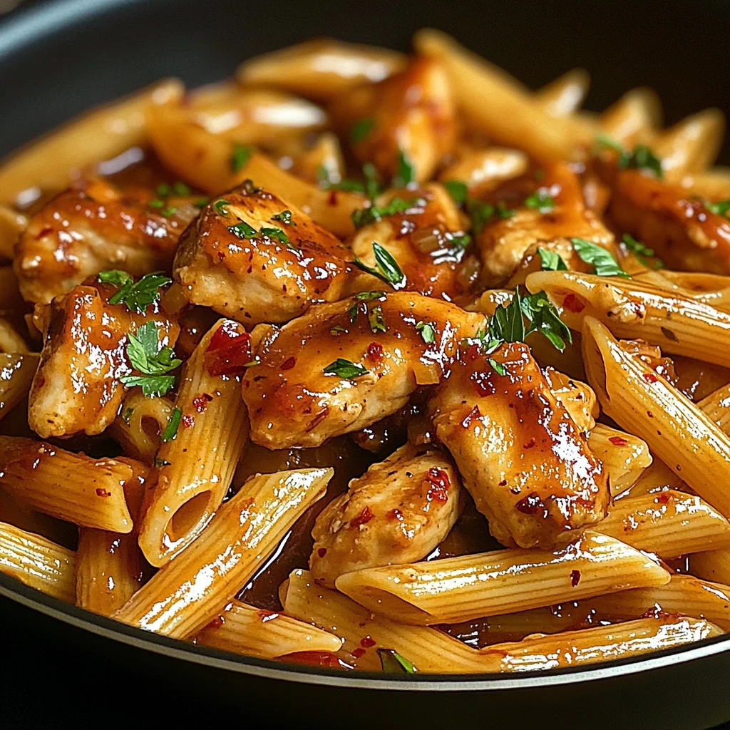 One-Pan Tangy Honey BBQ Chicken Penne