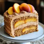 Peach Cake with Brown Sugar Frosting