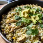 Salsa Verde Chicken & Rice Skillet
