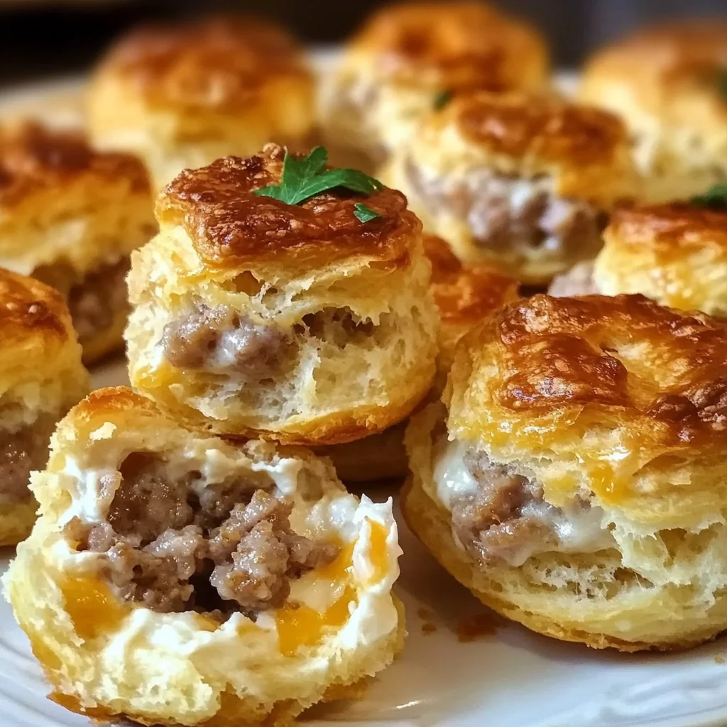Sausage and Cream Cheese Biscuit Bites