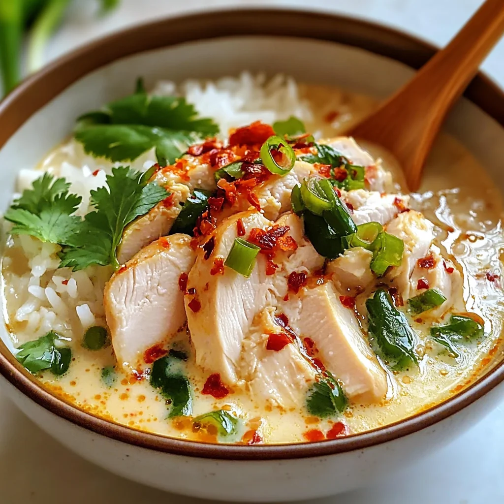 Savory Coconut Chicken Brothy Rice for Cozy Nights