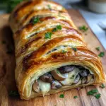 Savory Mushroom & Gruyère Puff Pastry Braid