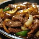 Sizzling Chinese Pepper Steak with Onions