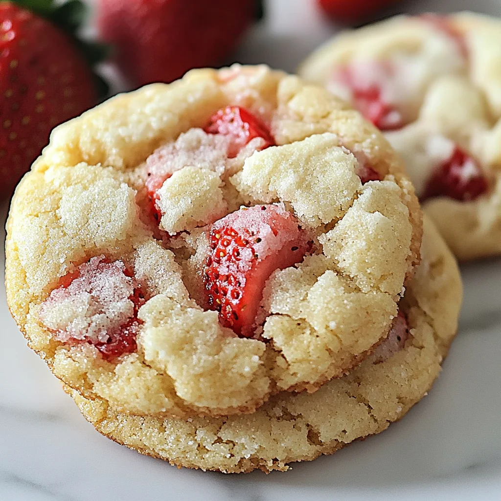 Soft Strawberry Shortcake Cookies