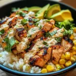 Street Corn Chicken Rice Bowl