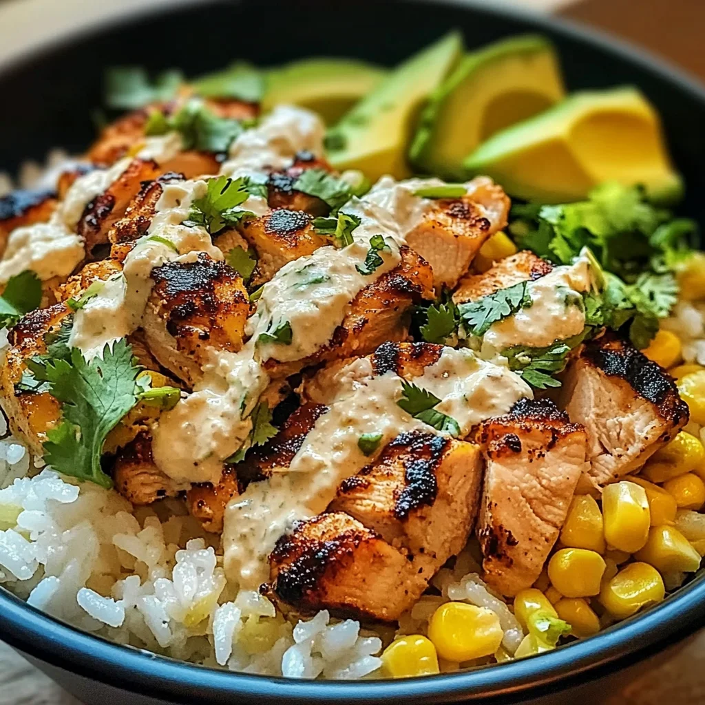 Street Corn Chicken Rice Bowl