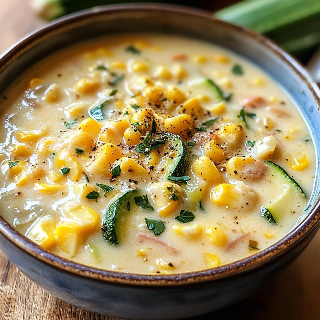 Summer Fresh Corn and Zucchini Chowder