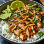 Sweet Chili Chicken Bowl with Coconut Lime Drizzle