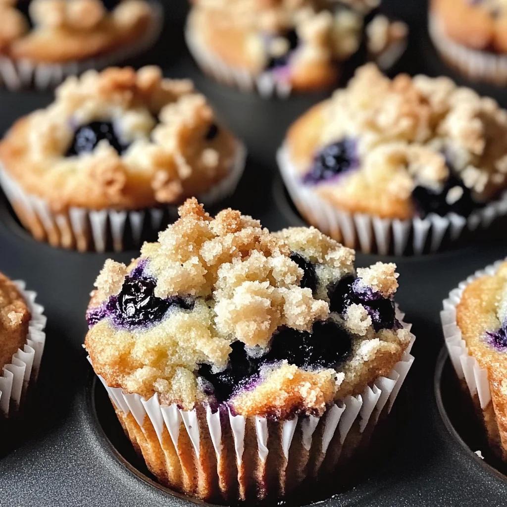 Blueberry Muffins with Crumble Top