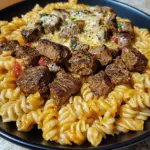 Cajun Steak Tips with Cheesy Parmesan Rotini