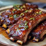 Charred Sticky Lamb Ribs Glazed with Harissa, Maple & Smoked Paprika