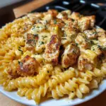 Cheesy Garlic Cajun Chicken Rotini in Velveeta Cream Sauce