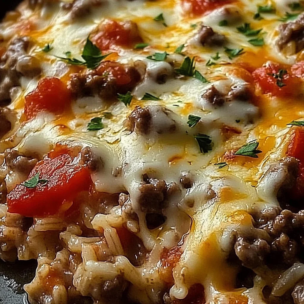Cheesy Hamburger Rice Casserole