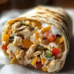 Chicken Bell Pepper Ranch Burritos