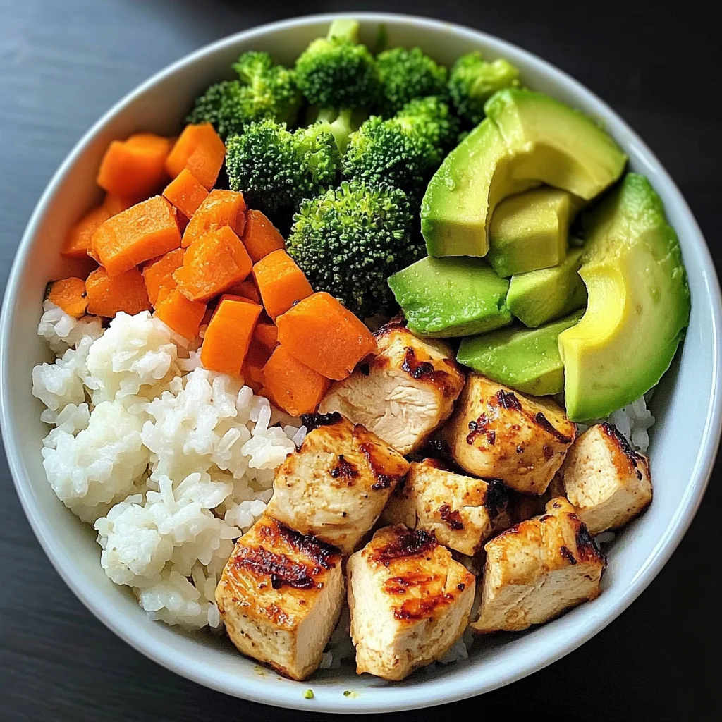 Chicken, Rice & Veggie Bowl with Avocado