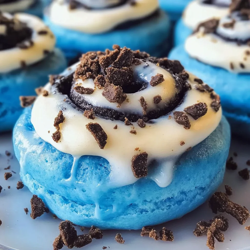 Cookie Monster Cinnamon Rolls