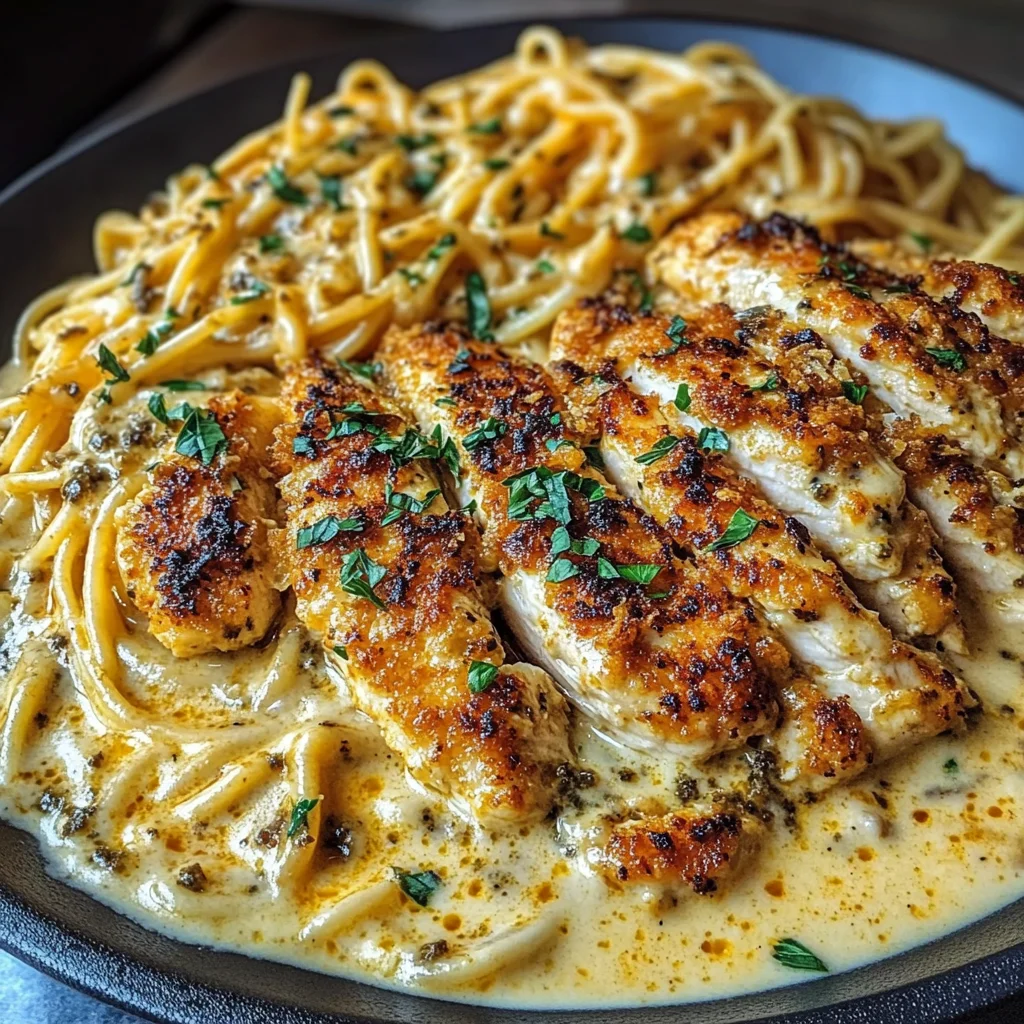 Creamy Cajun Chicken Spaghetti
