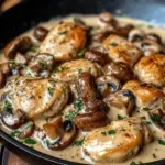 Creamy Garlic Mushroom Chicken Skillet
